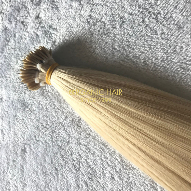 Best human blonde color nano rings hair extensions X198